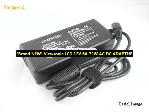 *Brand NEW* 12V 6A 72W AC DC ADAPTHE Viewsonic LCD JS-12060-3K GZCX12500A DTV-173 CX-12-62 POWER SUP
